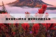 图文变现12种方法  图文转化的题怎么做