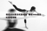 保定sem竞价托管培训  保定sem竞价托管培训班