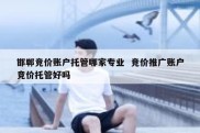 邯郸竞价账户托管哪家专业  竞价推广账户竞价托管好吗