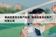 朔州百度竞价账户托管  朔州百度竞价账户托管公司