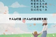 个人ip打造（个人ip打造运营方案）