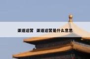 渠道运营  渠道运营是什么意思