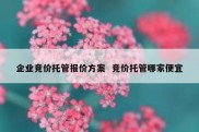 企业竞价托管报价方案  竞价托管哪家便宜