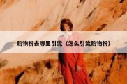购物粉去哪里引流（怎么引流购物粉）