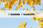广告招商模板  广告招商宣传片