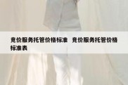 竞价服务托管价格标准  竞价服务托管价格标准表