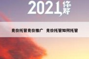 竞价托管竞价推广  竞价托管如何托管
