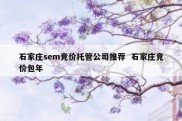 石家庄sem竞价托管公司推荐  石家庄竞价包年