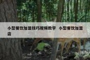 小型餐饮加盟技巧视频教学  小型餐饮加盟店
