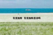 引流加粉  引流加粉违法吗