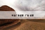 平台广告运营  广告 运营