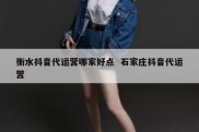 衡水抖音代运营哪家好点  石家庄抖音代运营