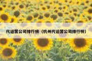 代运营公司排行榜（杭州代运营公司排行榜）