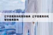 辽宁百度竞价托管价格表  辽宁百度竞价托管价格表查询