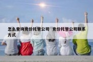 怎么查询竞价托管公司  竞价托管公司联系方式