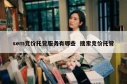 sem竞价托管服务有哪些  搜索竞价托管