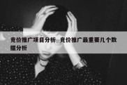 竞价推广项目分析  竞价推广最重要几个数据分析