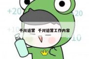 千川运营  千川运营工作内容