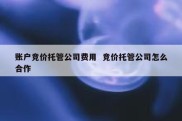 账户竞价托管公司费用  竞价托管公司怎么合作
