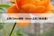 上热门dou涨粉（dou+上热门粉丝量）
