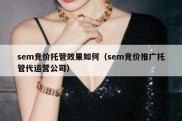 sem竞价托管效果如何（sem竞价推广托管代运营公司）