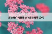 竞价推广托管报价（竞价托管话术）