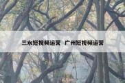 三水短视频运营  广州短视频运营