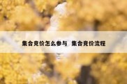 集合竞价怎么参与  集合竞价流程