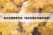 竞价托管哪家专业（竞价托管公司操作流程）