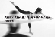 竞价账户竞价托管公司  竞价推广账户竞价托管好吗