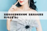 百度竞价托管哪家好用呢  百度竞价托管首荐1号总管 放心