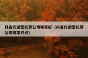 抖音代运营托管公司哪家好（抖音代运营托管公司哪家好点）