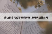 廊坊抖音代运营哪家好做  廊坊代运营公司