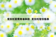 竞价托管费用谁承担  竞价托管价格表