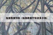 加盟西餐饮料（加盟西餐厅投资多少钱）