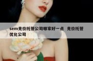 sem竞价托管公司哪家好一点  竞价托管优化公司