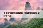 竞价托管哪家公司好做  竞价托管哪家公司好做一点