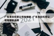 广东竞价托管公司有哪些  广东竞价托管公司有哪些品牌