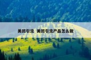 美团引流  美团引流产品怎么做