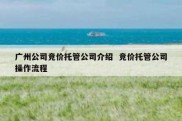 广州公司竞价托管公司介绍  竞价托管公司操作流程