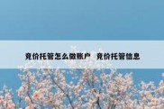 竞价托管怎么做账户  竞价托管信息