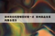 郑州竞价托管哪家好用一点  郑州商品交易所集合竞价