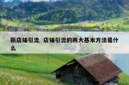 新店铺引流  店铺引流的两大基本方法是什么