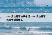 sem竞价托管热线电话  sem竞价托管热线电话是什么