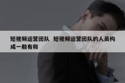 短视频运营团队  短视频运营团队的人员构成一般有和