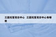 三亚托管竞价中心  三亚托管竞价中心有哪些