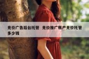 竞价广告后台托管  竞价推广账户竞价托管多少钱