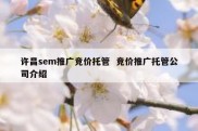 许昌sem推广竞价托管  竞价推广托管公司介绍
