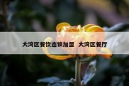 大湾区餐饮连锁加盟  大湾区餐厅