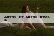 品牌竞价推广托管  品牌竞价推广托管怎么做